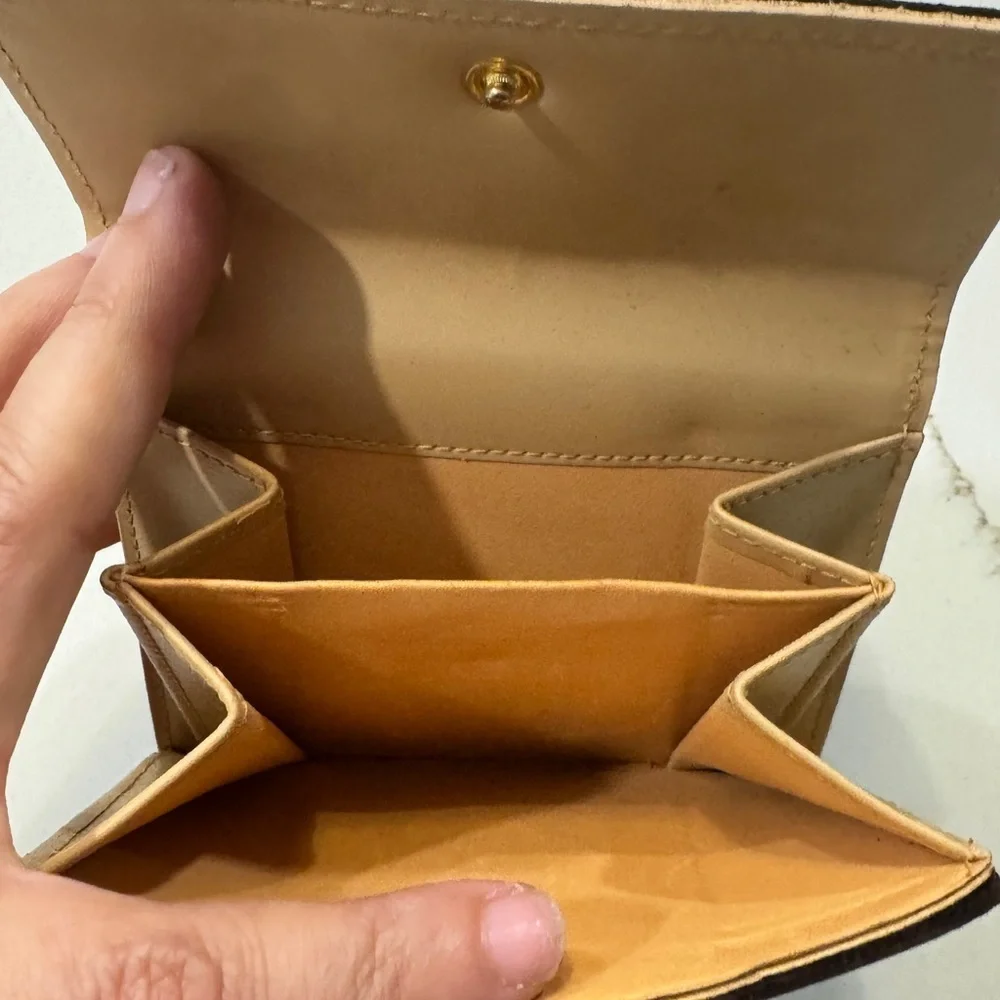 Celine Vintage Macadam Suede Trifold Wallet